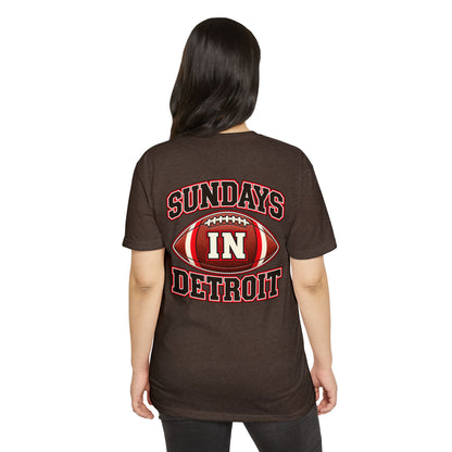 Sundays in Detroit Football T-Shirt