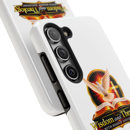 Wisdom and Theology Tough Phone Case — Christian Dove & Cross Design