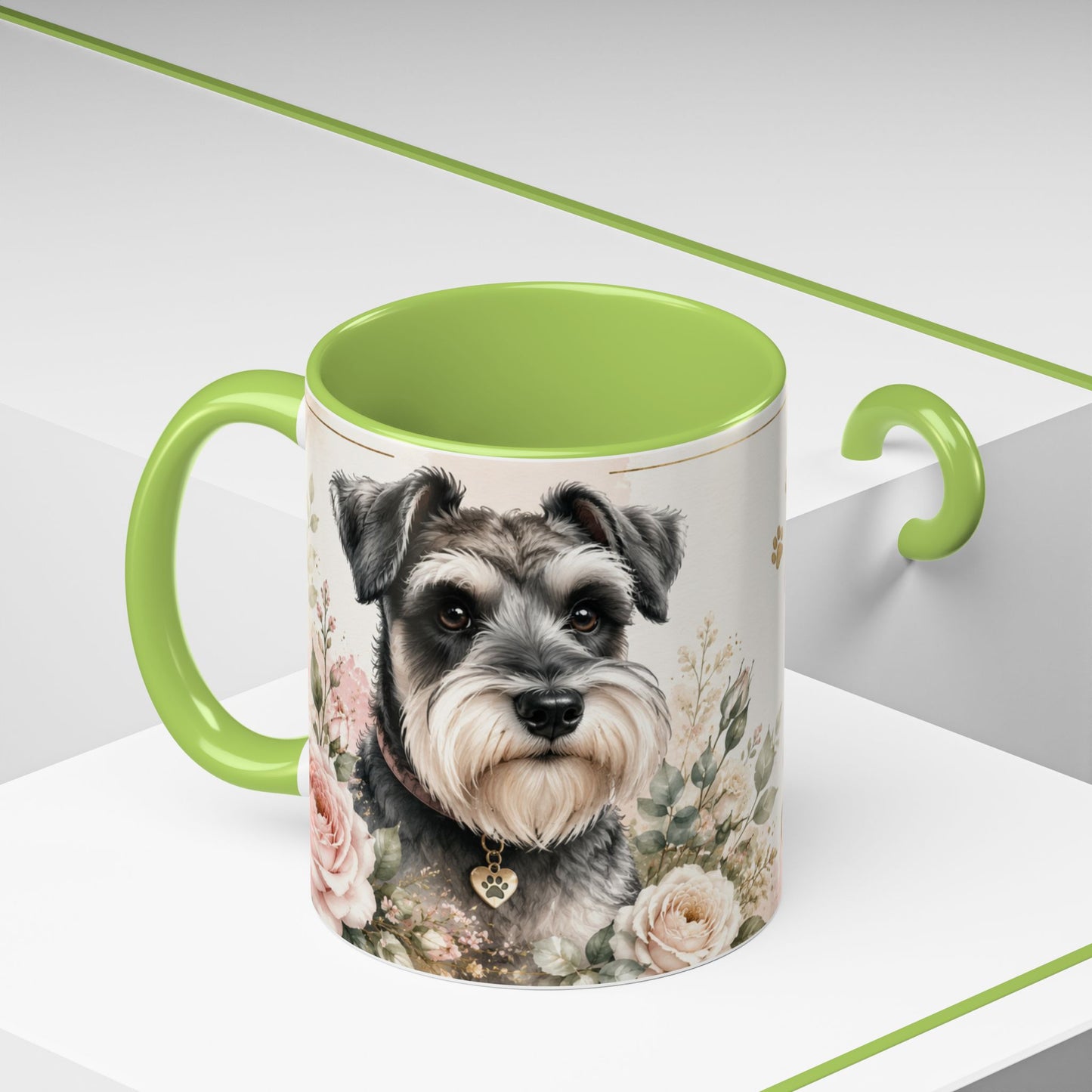 Miniature Schnauzer Coffee Mug - "Life Is Better With a Miniature Schnauzer" Accent Mug (11/15oz)
