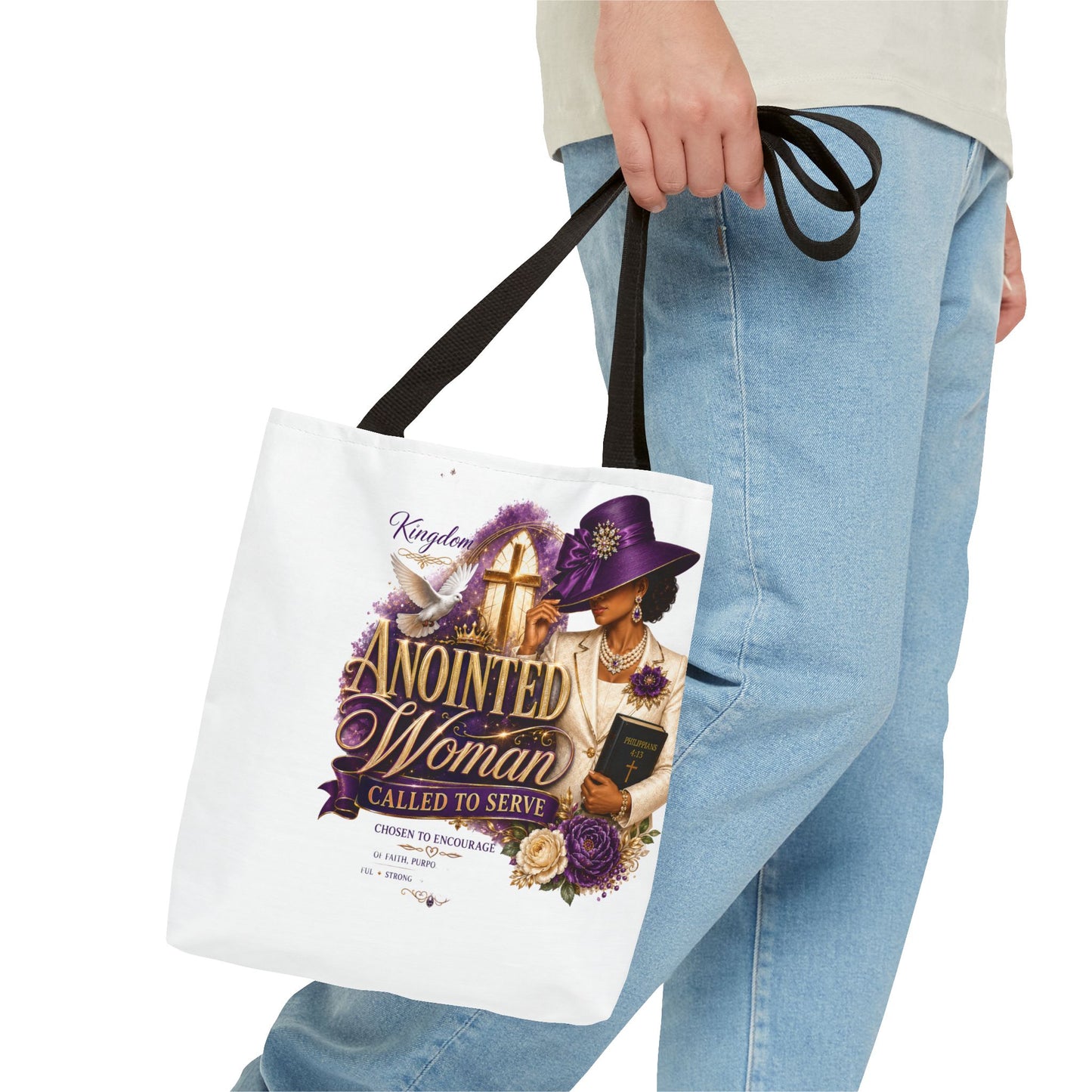 Anointed Woman Tote Bag – 'Called to Serve' Faithful Church Purse