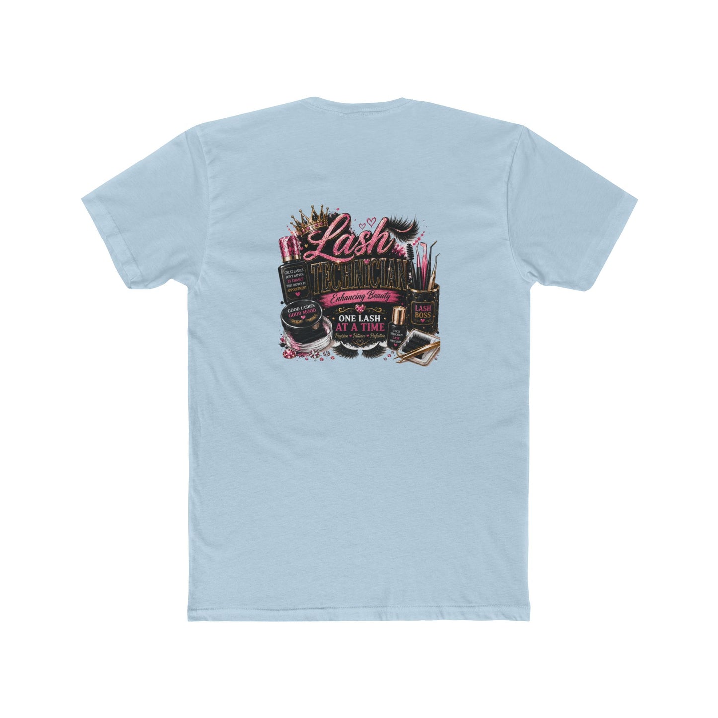 Lash Artist Crew Tee – “One Lash at a Time” Beauty Tools Graphic T-Shirt