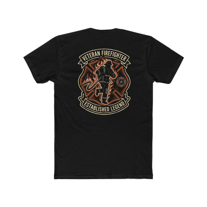 Veteran Firefighter Tee — "Established Legend" Graphic Crew Shirt