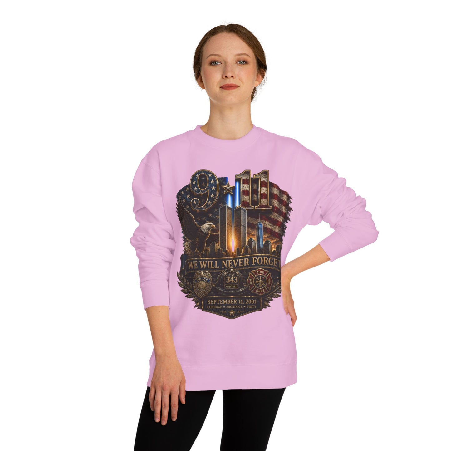 9/11 We Will Never Forget Memorial Sweatshirt