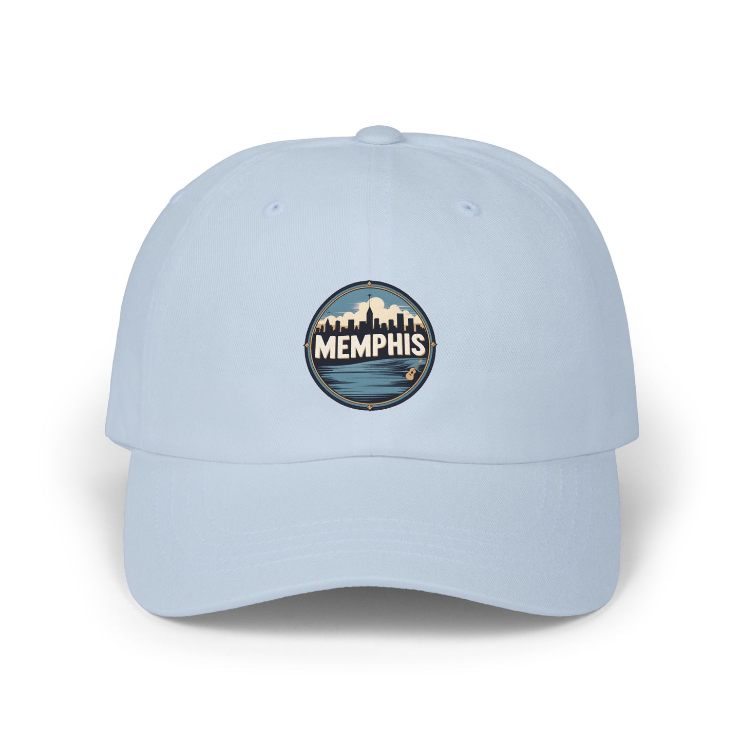 Memphis Skyline Dad Cap — Vintage Circle Patch Hat