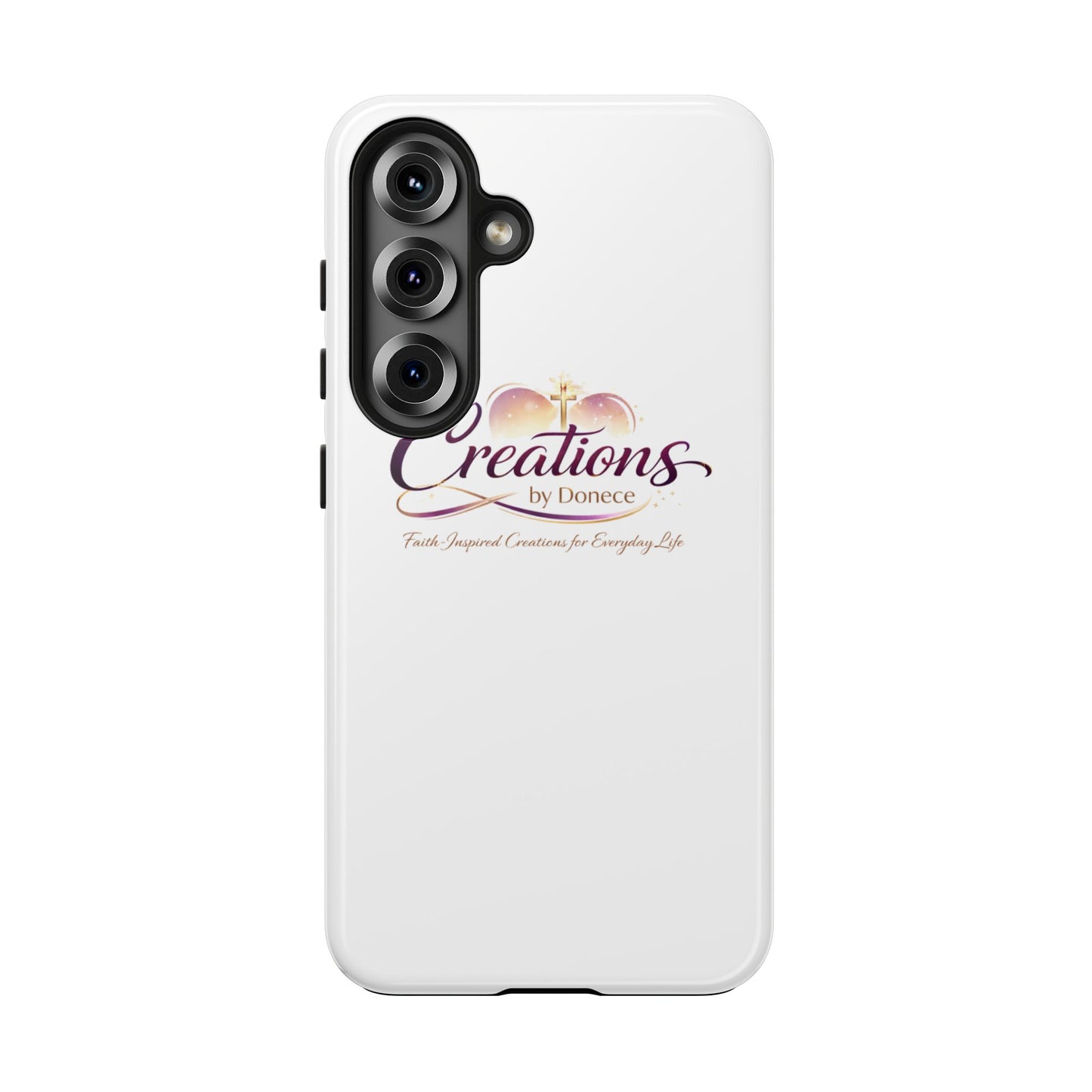 Creations by Donece Soft-Touch Tough Phone Case — Faith-Inspired Logo Protective Cover