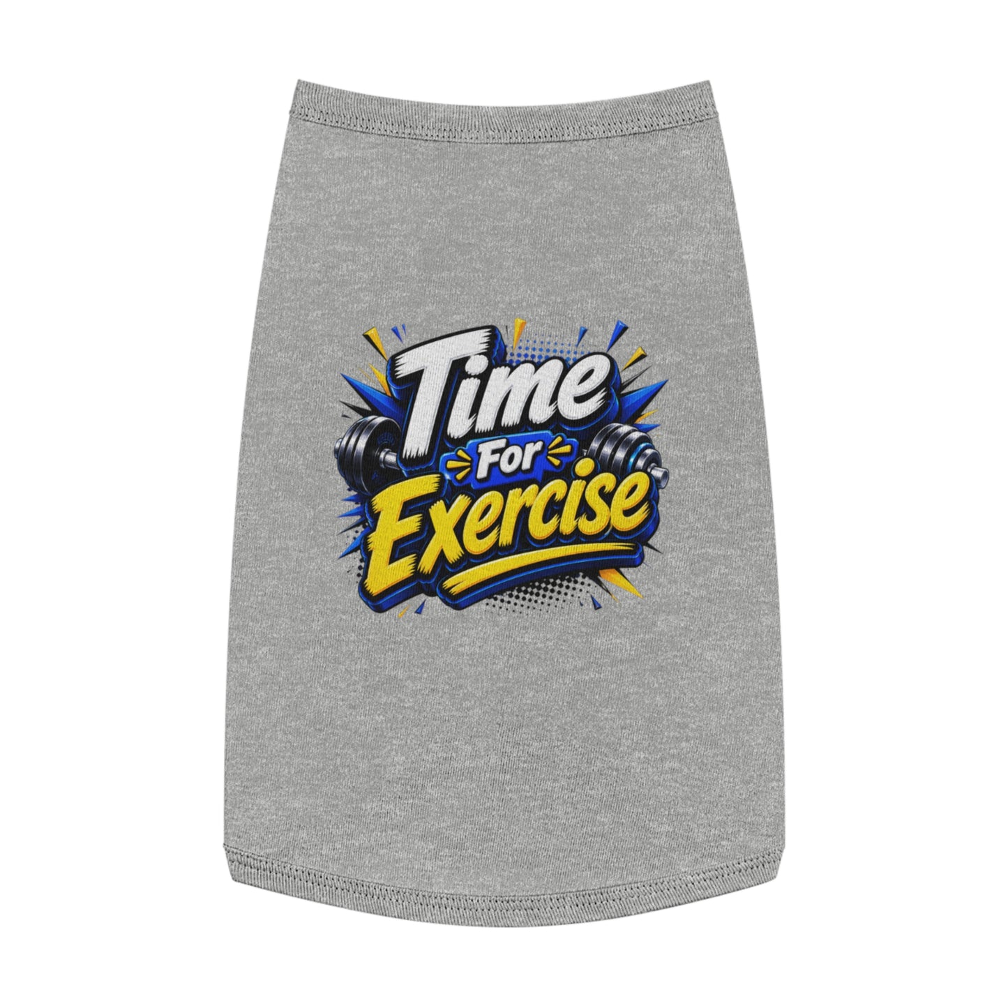 Pet Tank Top — "Time For Exercise" Dog Workout Tee