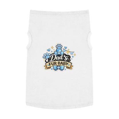 Pet Tank Top — “Dad’s Fur Baby” Cute Paw-Print Dog/Cat Shirt for Father’s Day & Pet Parents