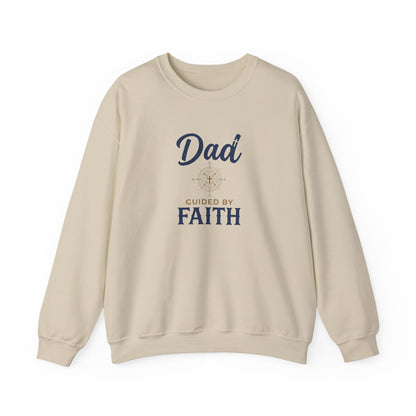 Dad Guided by Faith Crewneck Sweatshirt