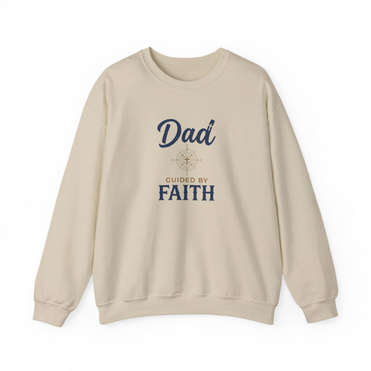 Dad Guided by Faith Crewneck Sweatshirt