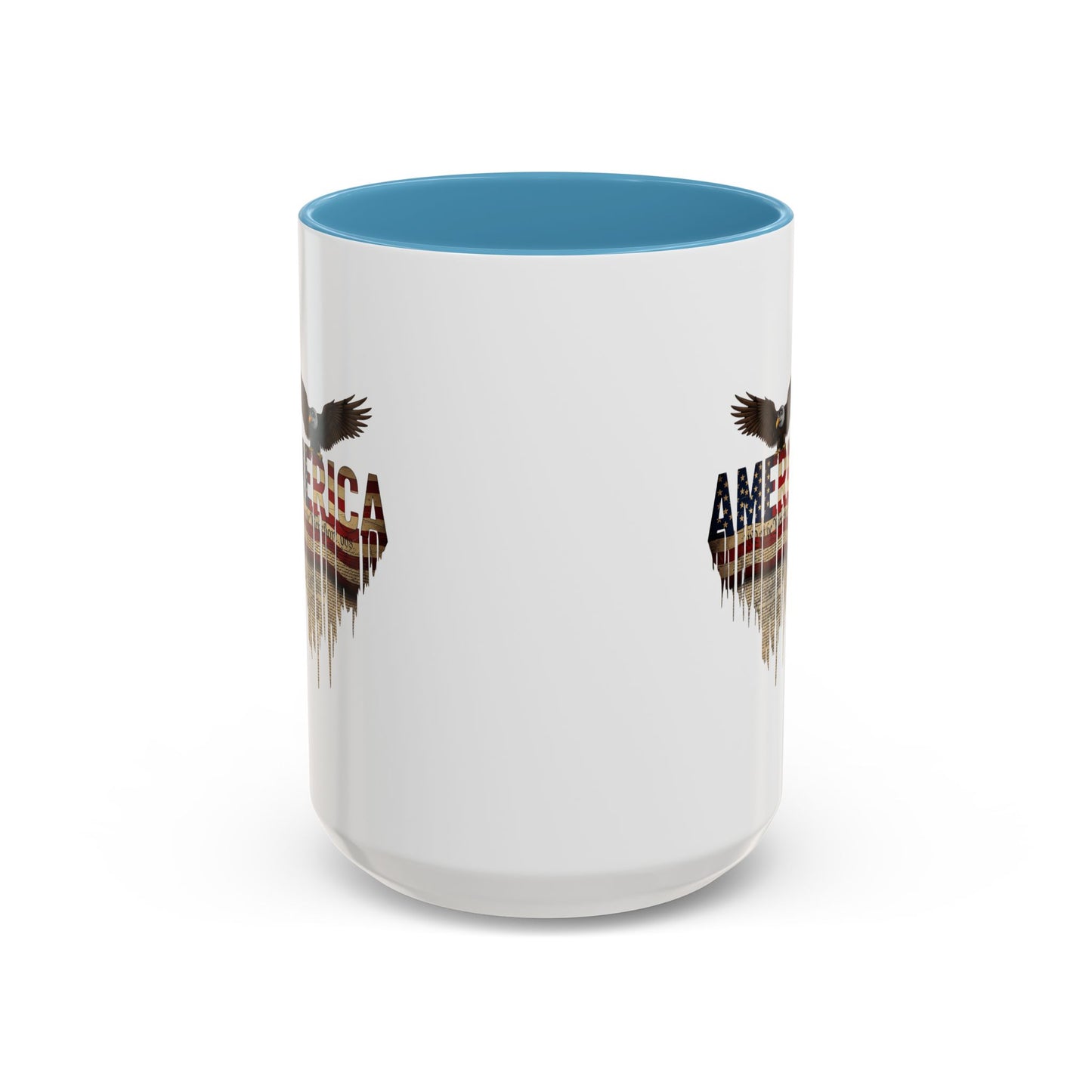America Eagle Flag Accent Coffee Mug – Patriotic 11/15oz Ceramic