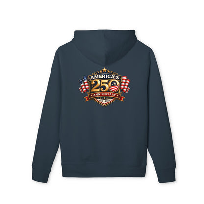 25th Anniversary America Logo Hoodie - Patriotic American Flag Crewneck