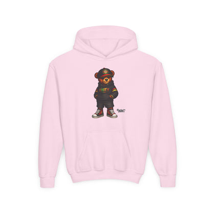 Youth Hoodie — Cool Streetwear Bear Graphic “UNITY”