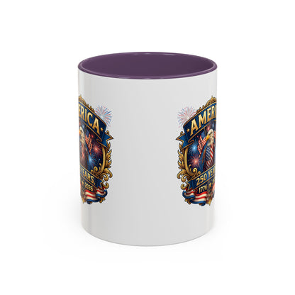 250th America Eagle Coffee Mug — Patriotic 1776–2026 Anniversary Accent Mug