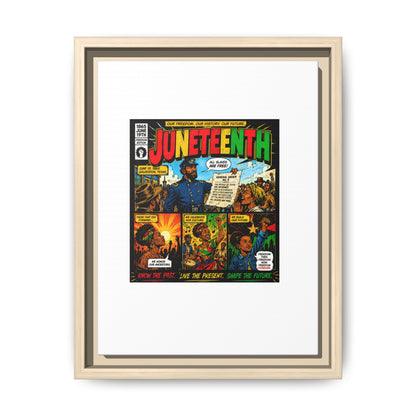 Juneteenth Comic Art Canvas - Framed Matte Wall Decor