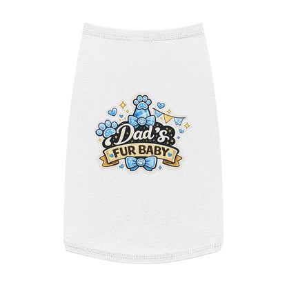 Pet Tank Top — “Dad’s Fur Baby” Cute Paw-Print Dog/Cat Shirt for Father’s Day & Pet Parents