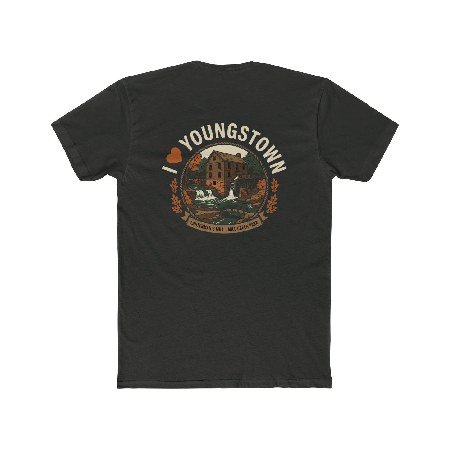 Youngstown Scenic Tee — Vintage Waterfall & Covered Bridge Graphic Shirt