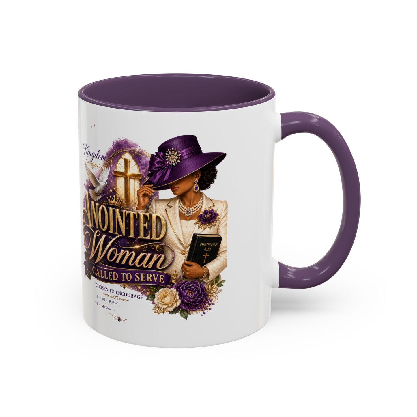 Anointed Woman Coffee Mug — Faithful, Called to Serve Accent Mug (11/15oz)