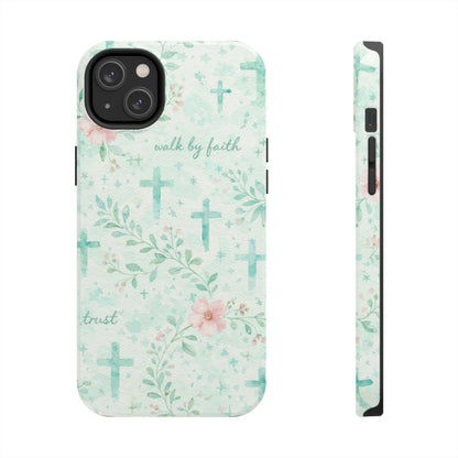 Walk By Faith Phone Case | Christian floral iPhone Case