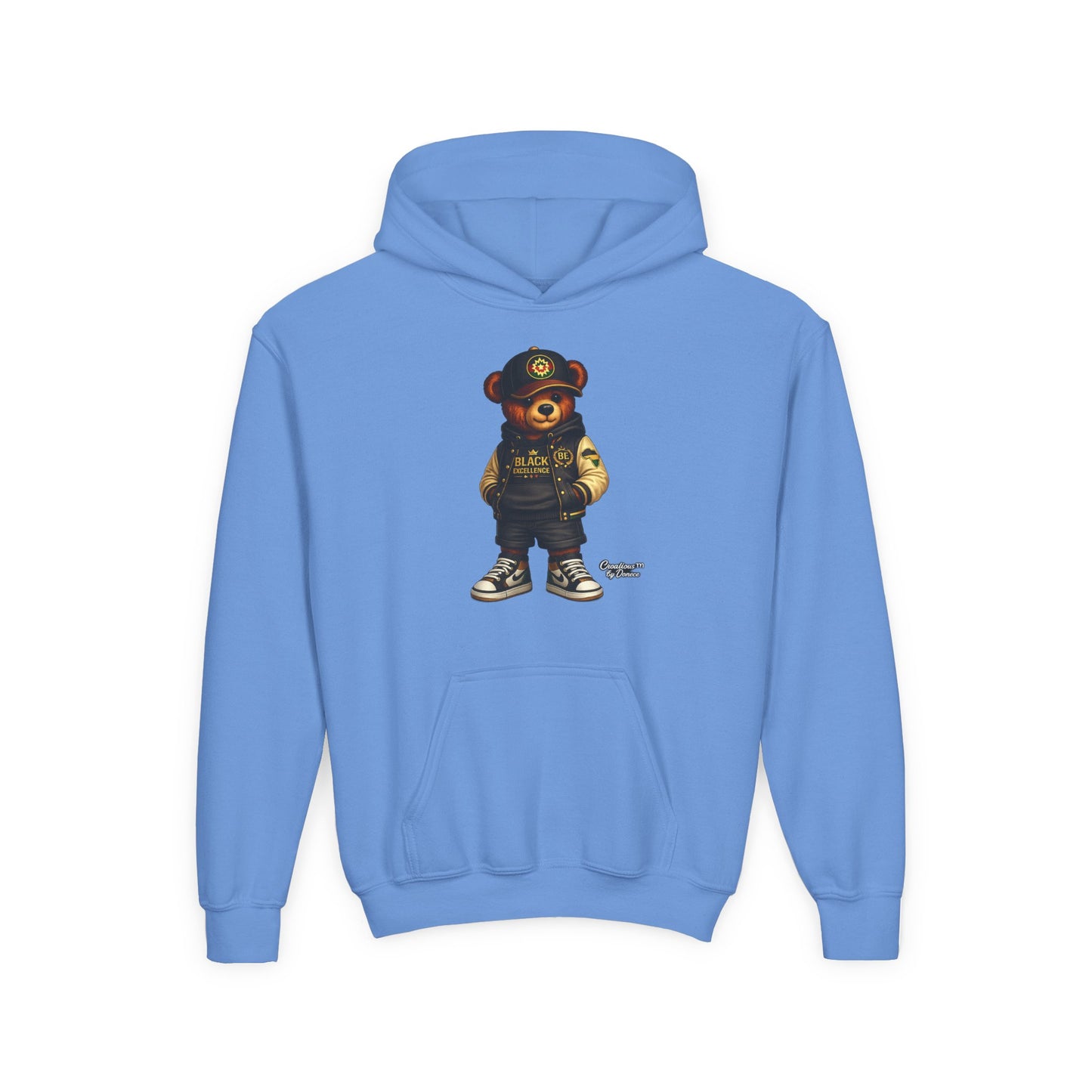 Youth Teddy Bear Hoodie — Cool Streetwear Bear Graphic Sweatshirt
