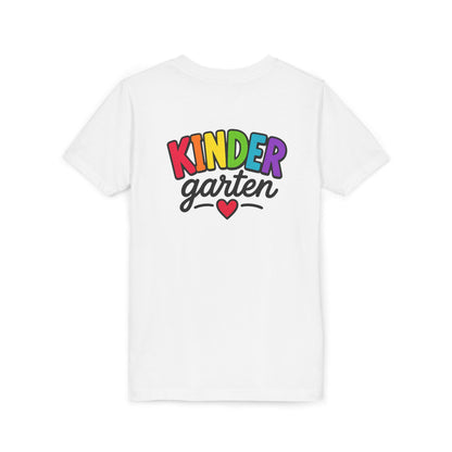 Kindergarten Rainbow Youth Tee — 'Kindergarten' Colorful Back-to-School Shirt