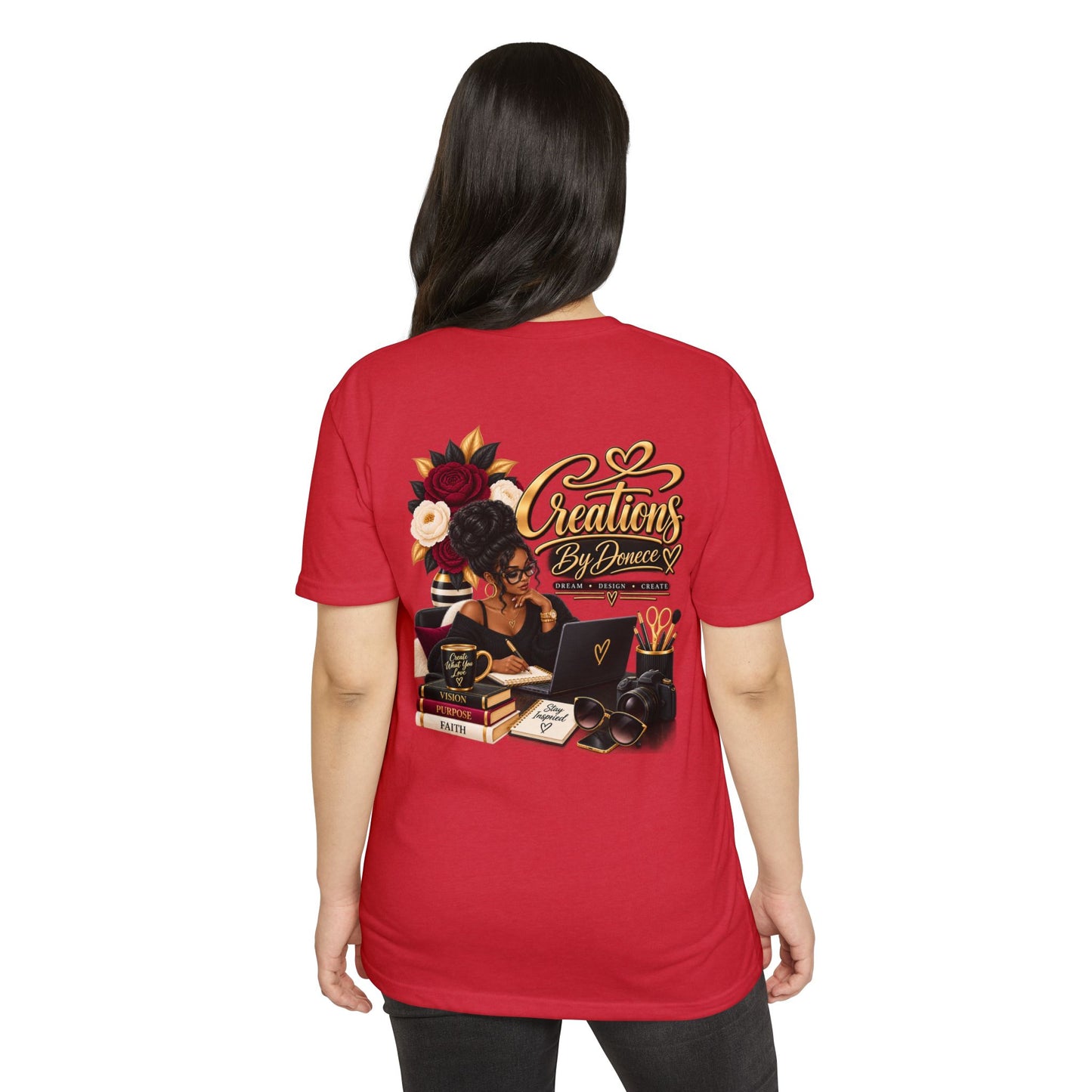 Creations By Denee Graphic T-Shirt — Black Woman Designer Artist Desk Tee