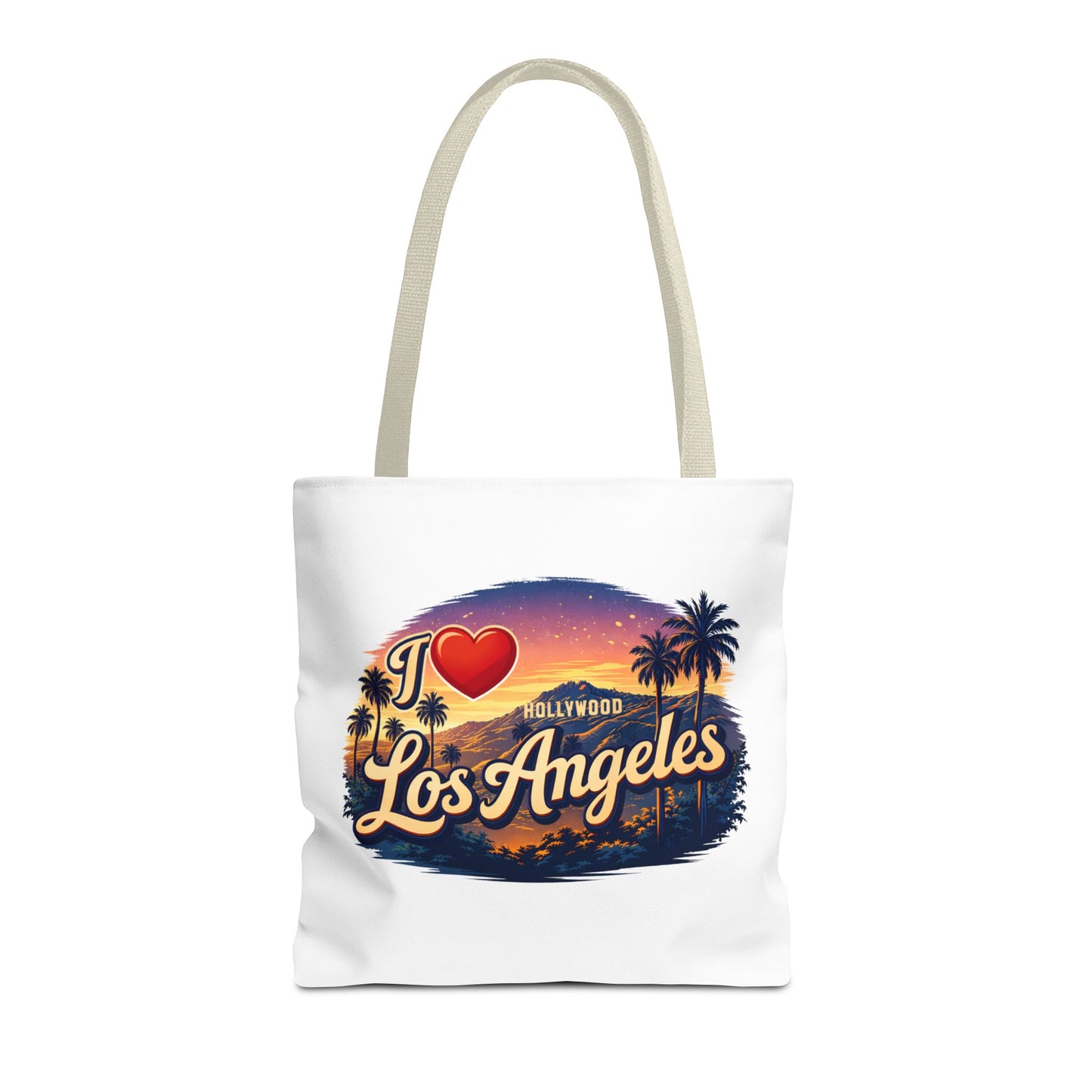I  Los Angeles Tote Bag – Retro Sunset Hollywood Palm Tree Beach Souvenir