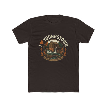 Youngstown Scenic Tee — Vintage Waterfall & Covered Bridge Graphic Shirt