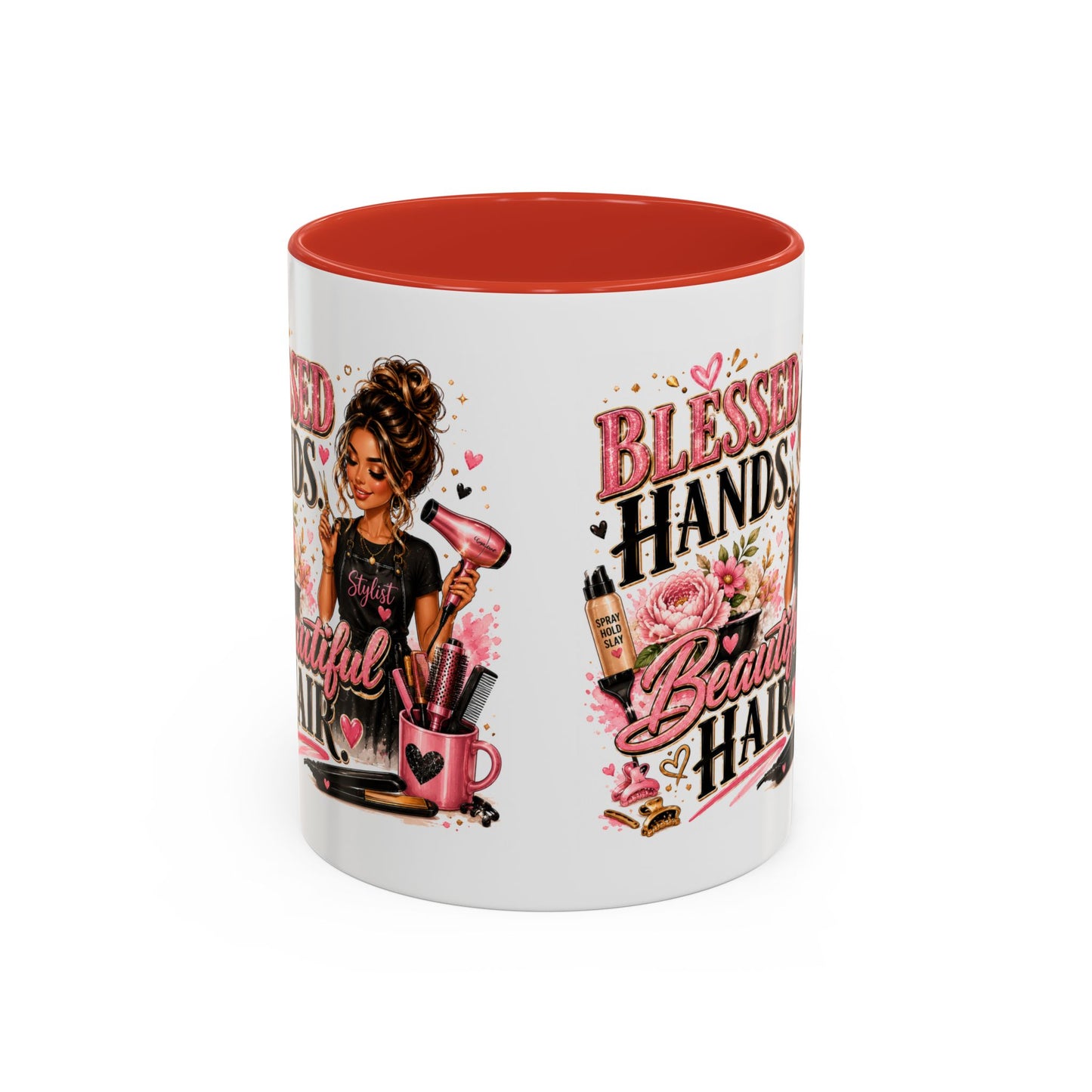 Blessed Hands Beautiful Hair Coffee Mug — Stylist Barber Hairdresser Gift