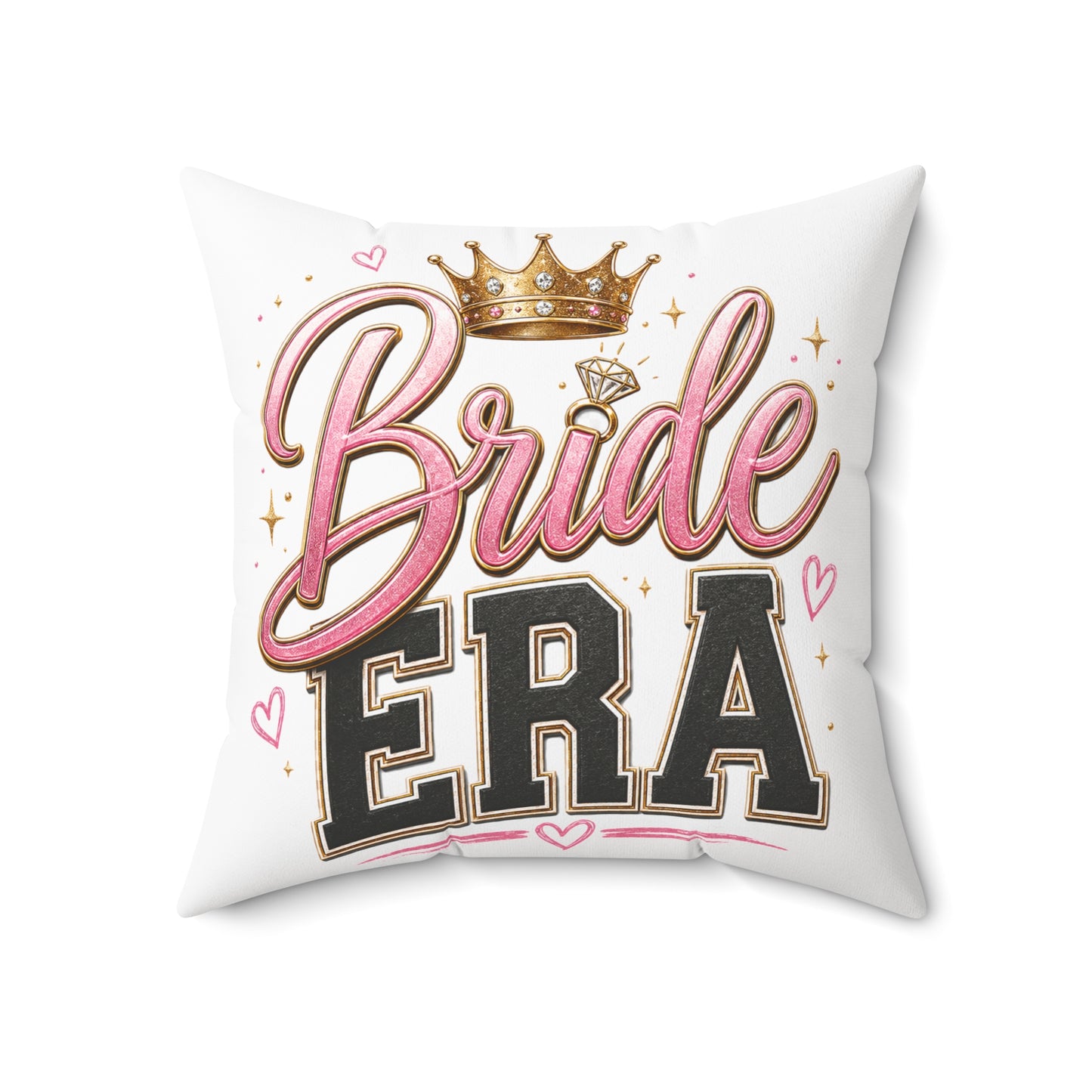 Bride Era Square Throw Pillow — Bachelorette Bridal Shower Decorative Cushion