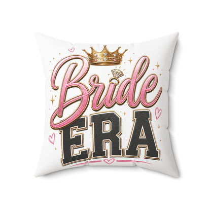 Bride Era Square Throw Pillow — Bachelorette Bridal Shower Decorative Cushion