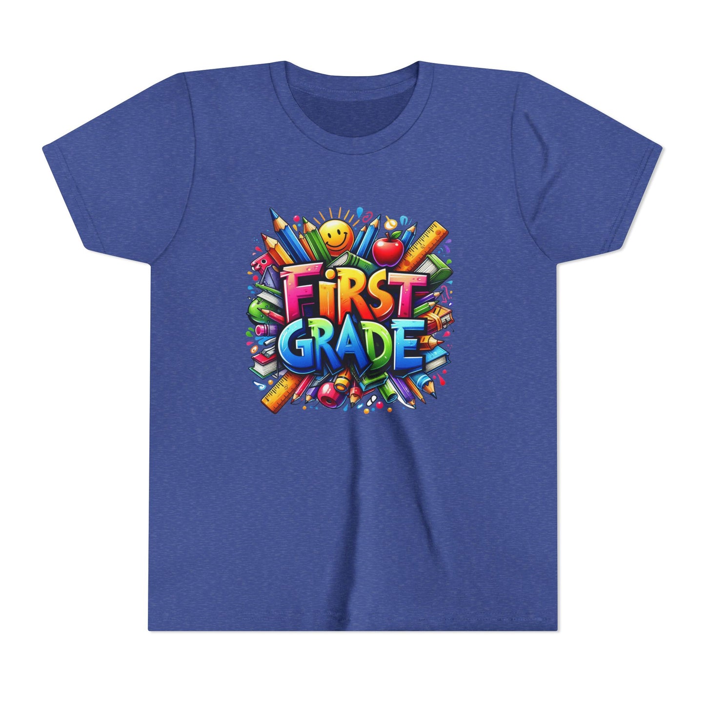 First Grade Kids Tee — Colorful Back-to-School Shirt for Boys & Girls
