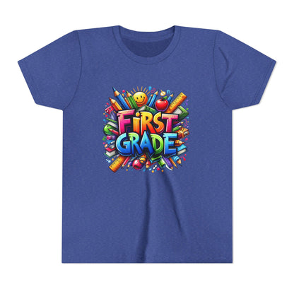 First Grade Kids Tee — Colorful Back-to-School Shirt for Boys & Girls