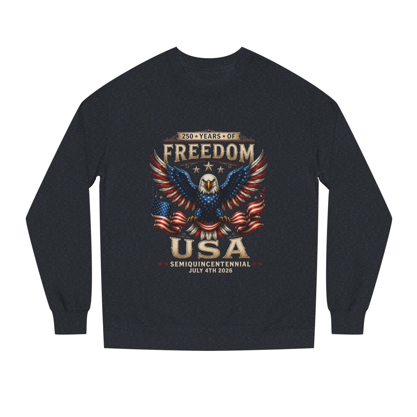 Freedom USA Eagle Sweatshirt — Patriotic 4th of July Crewneck