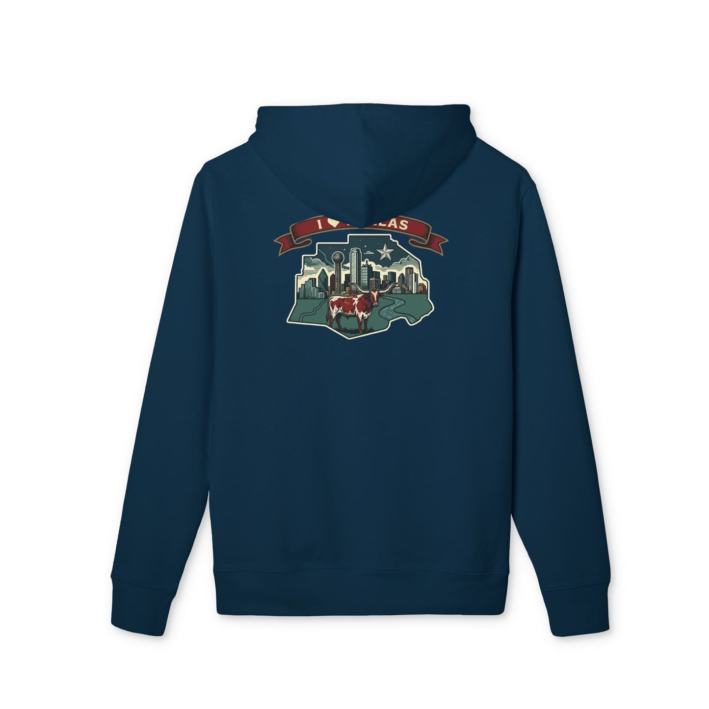 Dallas Skyline Hoodie — Vintage Texas Cityscape Pullover