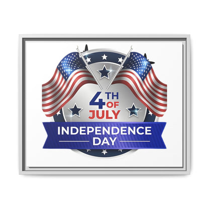 4th of July Independence Day Framed Matte Canvas