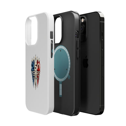 50 Years Patriotic iPhone Case — American Flag Anniversary Magnetic Impact-Resistant Case
