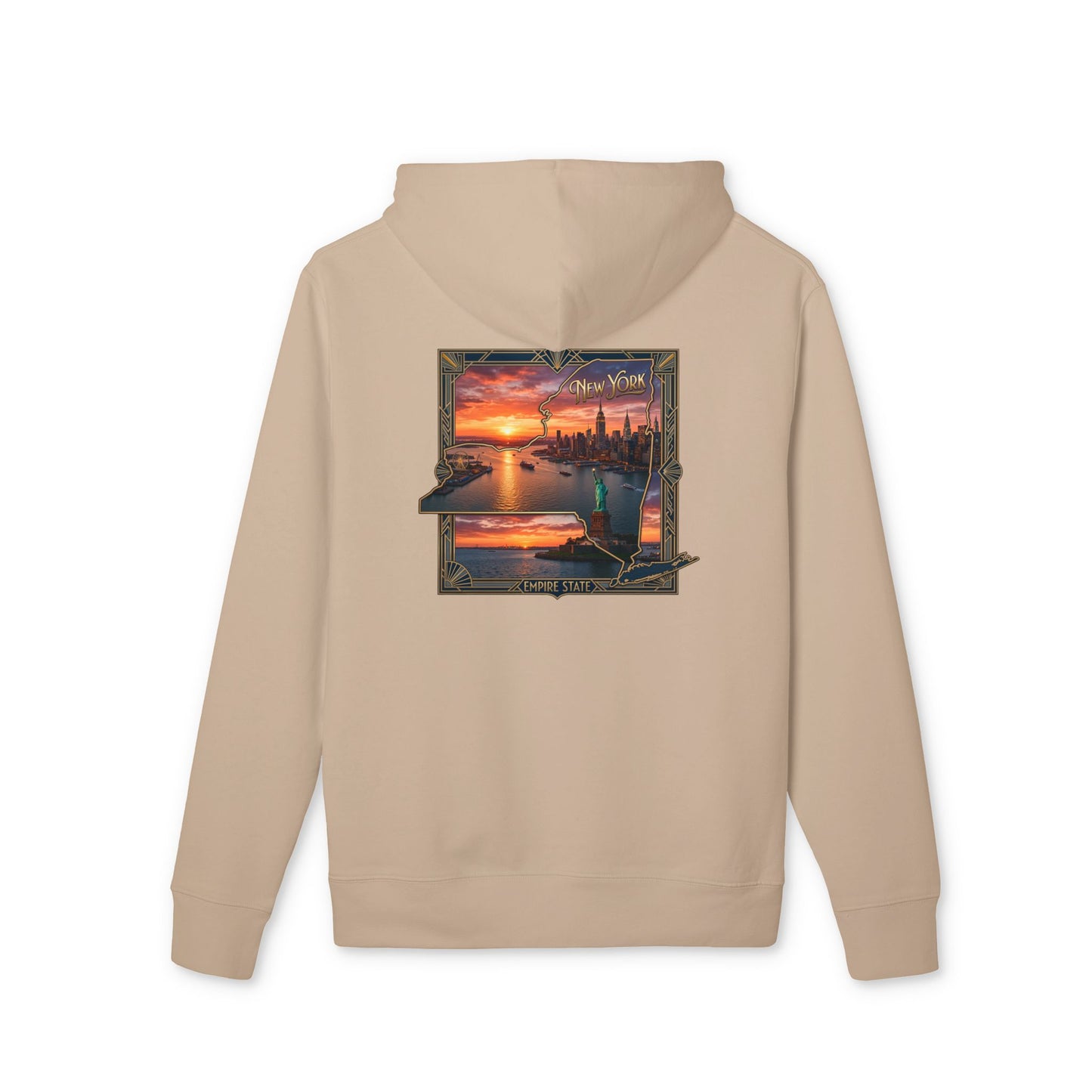 Sunset Harbor Hoodie — Coastal Sunset Graphic Pullover
