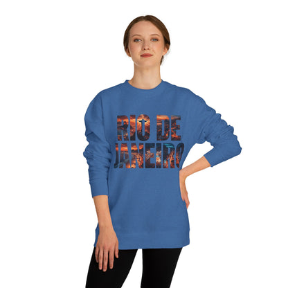 Rio de Janeiro Graphic Sweatshirt — Sunset Typography Travel Crewneck