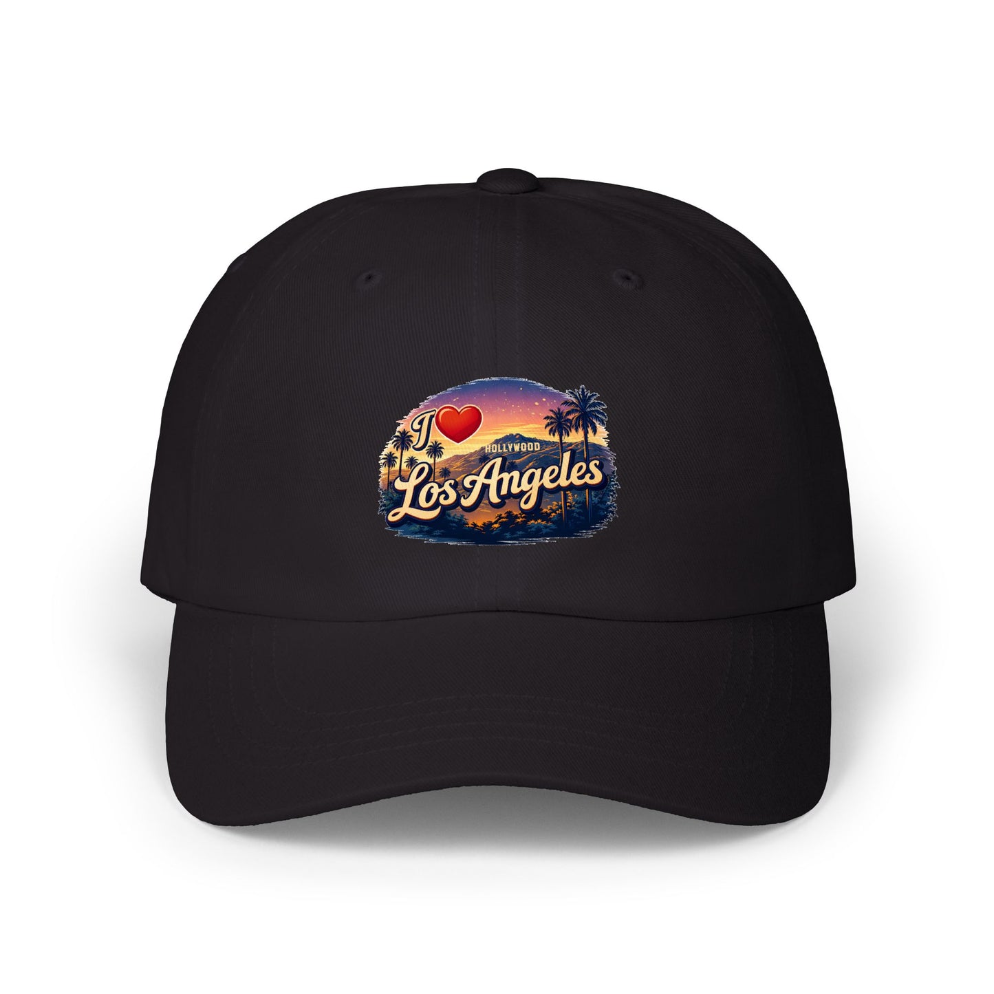I  Los Angeles Classic Dad Cap – Vintage Sunset Palm Hat