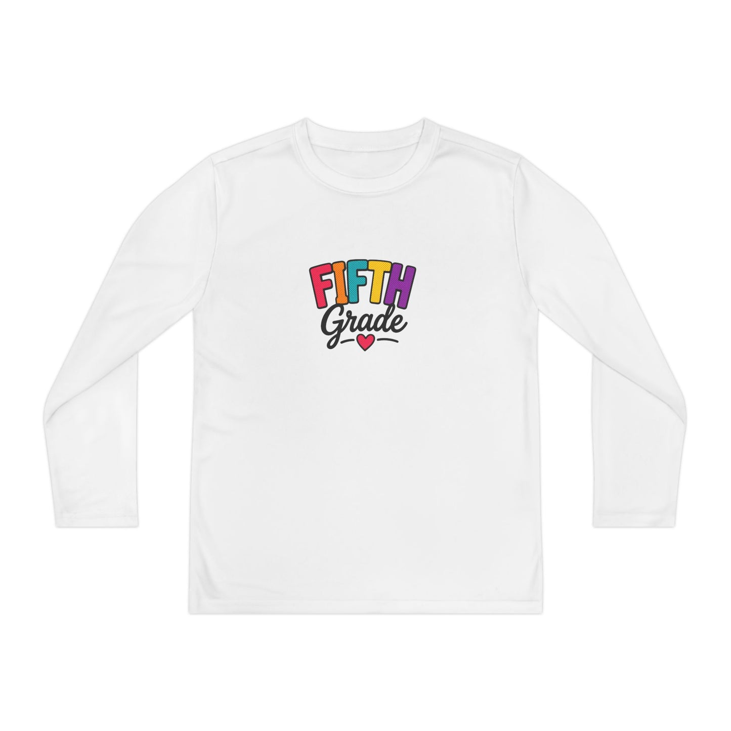 Fifth Grade Youth Long Sleeve Tee — Colorful Back-to-School Shirt