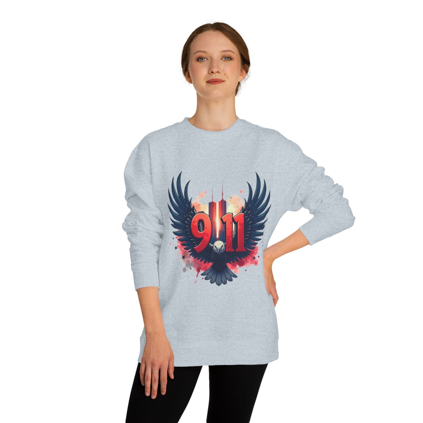 9/11 Memorial Sweatshirt – Eagle Wings Tribute Crewneck