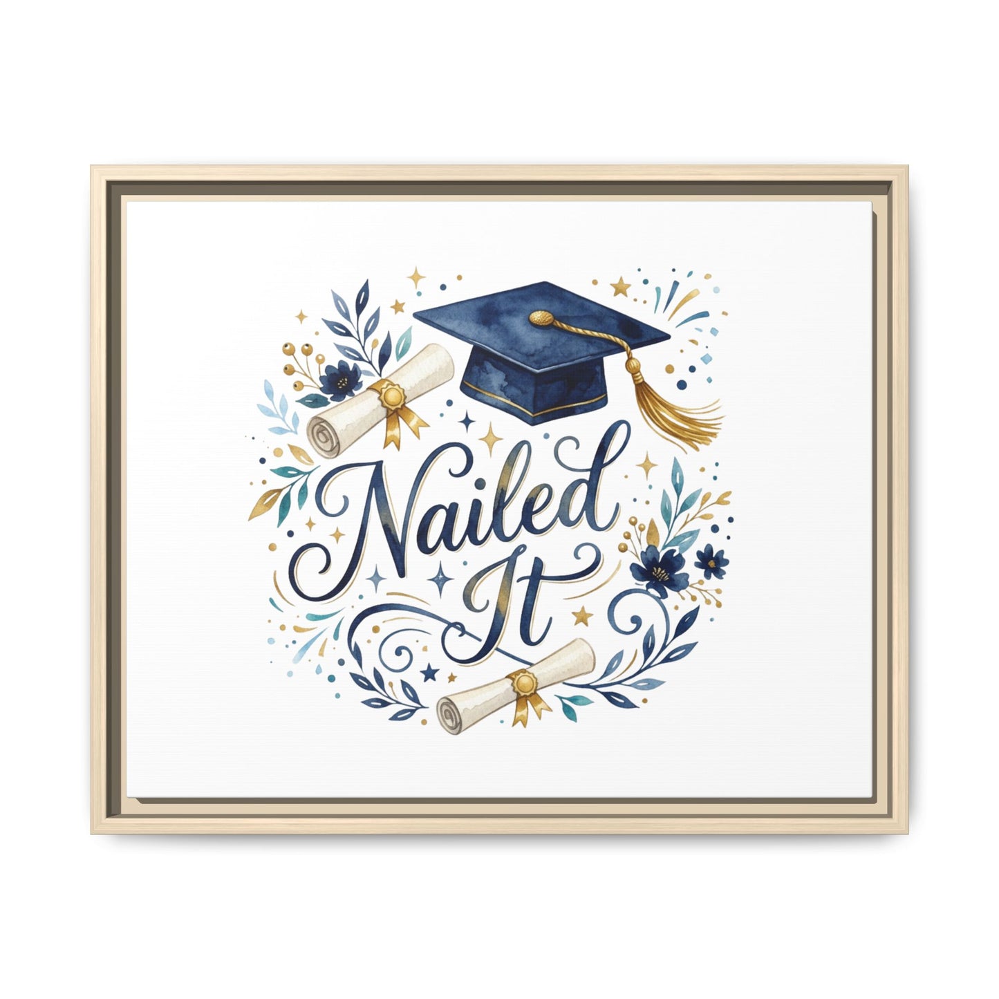 Nailed It Graduation Matte Canvas Print (Framed)