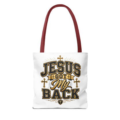 Jesus Got My Back Tote Bag — Faith-Based Christian Inspirational Carryall