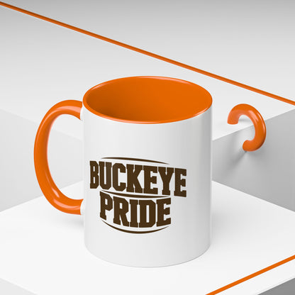 Buckeye Pride Accent Coffee Mug — School Spirit Ceramic Mug