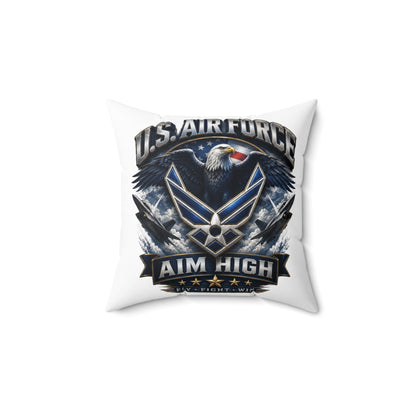 U.S. Air Force "Aim High" Decorative Pillow - Bald Eagle Military Throw Pillow