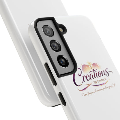 Creations by Donece Soft-Touch Tough Phone Case — Faith-Inspired Logo Protective Cover