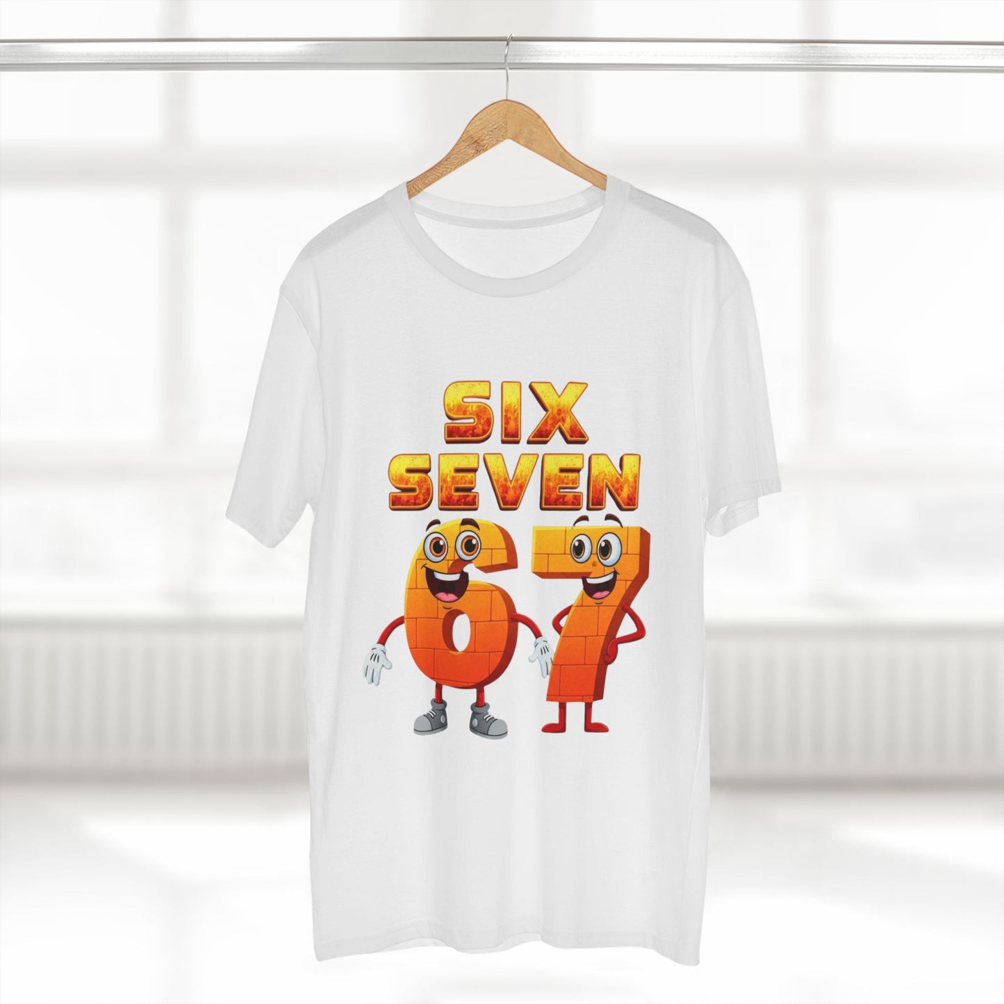 Six Seven 67 Cartoon Tee – Funny Number Graphic T-Shirt