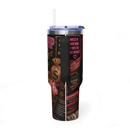 Scholar Hustle 40oz Vacuum Tumbler — Inspirational Study Travel Mug