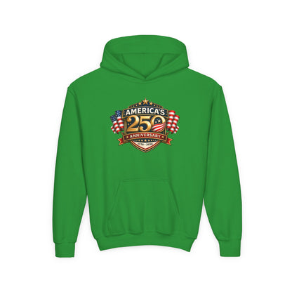 Youth Hoodie — "America's 250th Anniversary" Patriotic 1776-2026 Celebration Design
