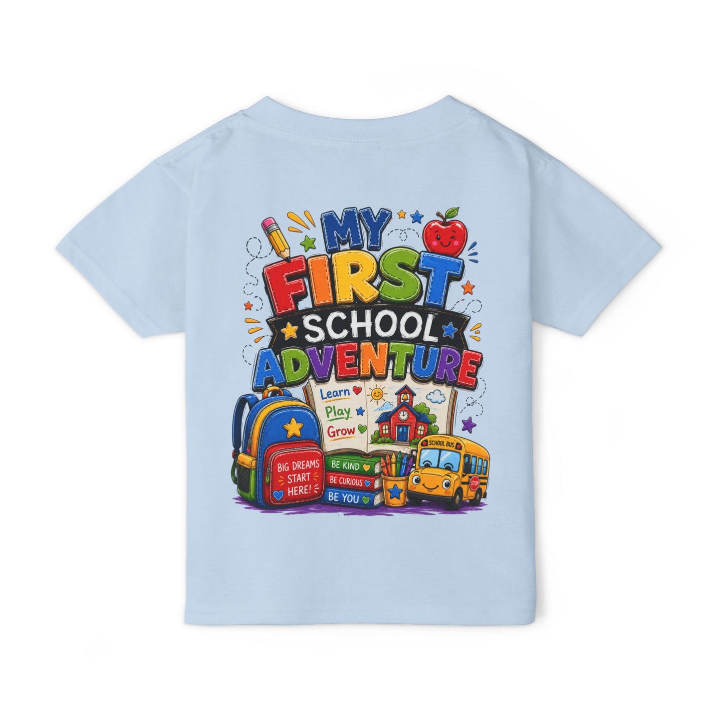 Toddler T‑Shirt — "My First School Adventure" Back‑to‑School Kids Tee